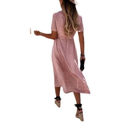 Robe midi utilitaire à boutons pour femmes Chic und Stil