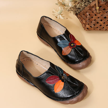 Ballerines confortables pour femmes avec design floral et bande élastique Chic und Stil