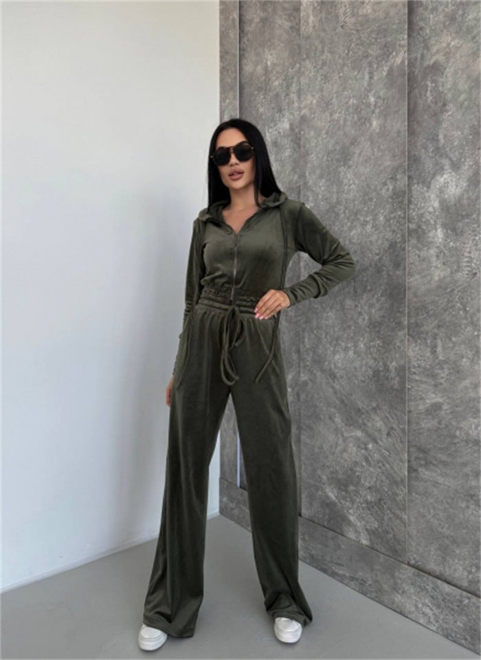 Costume loungewear en polaire décontracté pour femmes Chic und Stil