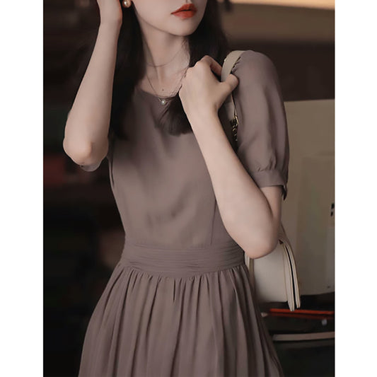 Robe Élegante à Manches Courtes pour Femme Chic und Stil