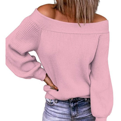 Pull en tricot femme décolleté épaules nues Chic und Stil