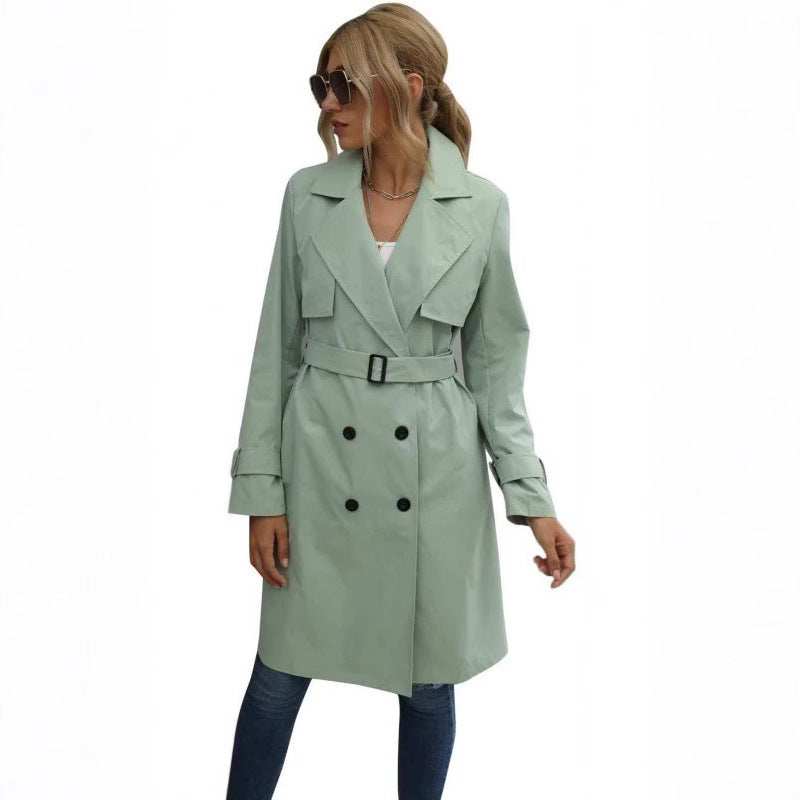 Dames élégant trench-coat avec double rangée de boutons et col chic Chic und Stil
