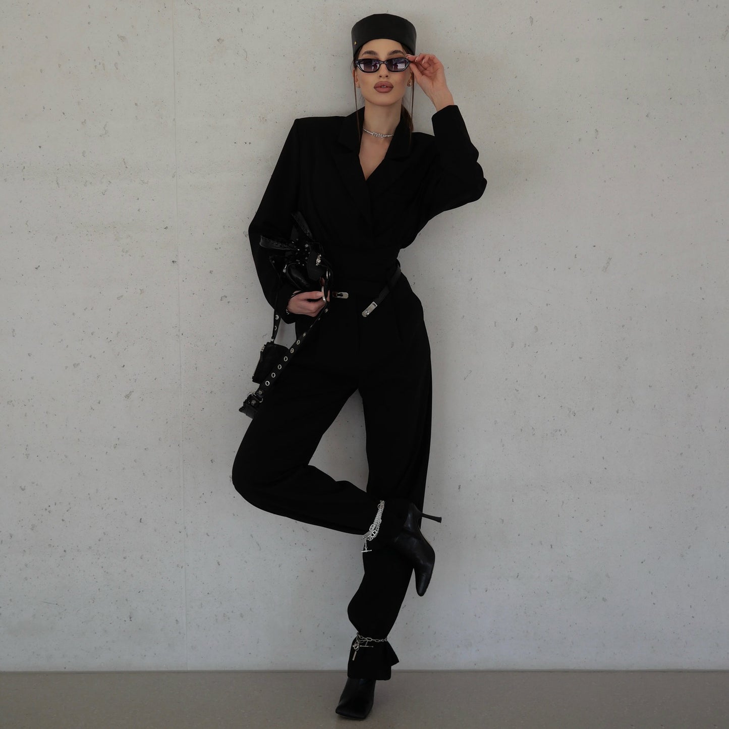 Dames Combinaison élégante avec une coupe ajustée et des détails à la mode Chic und Stil