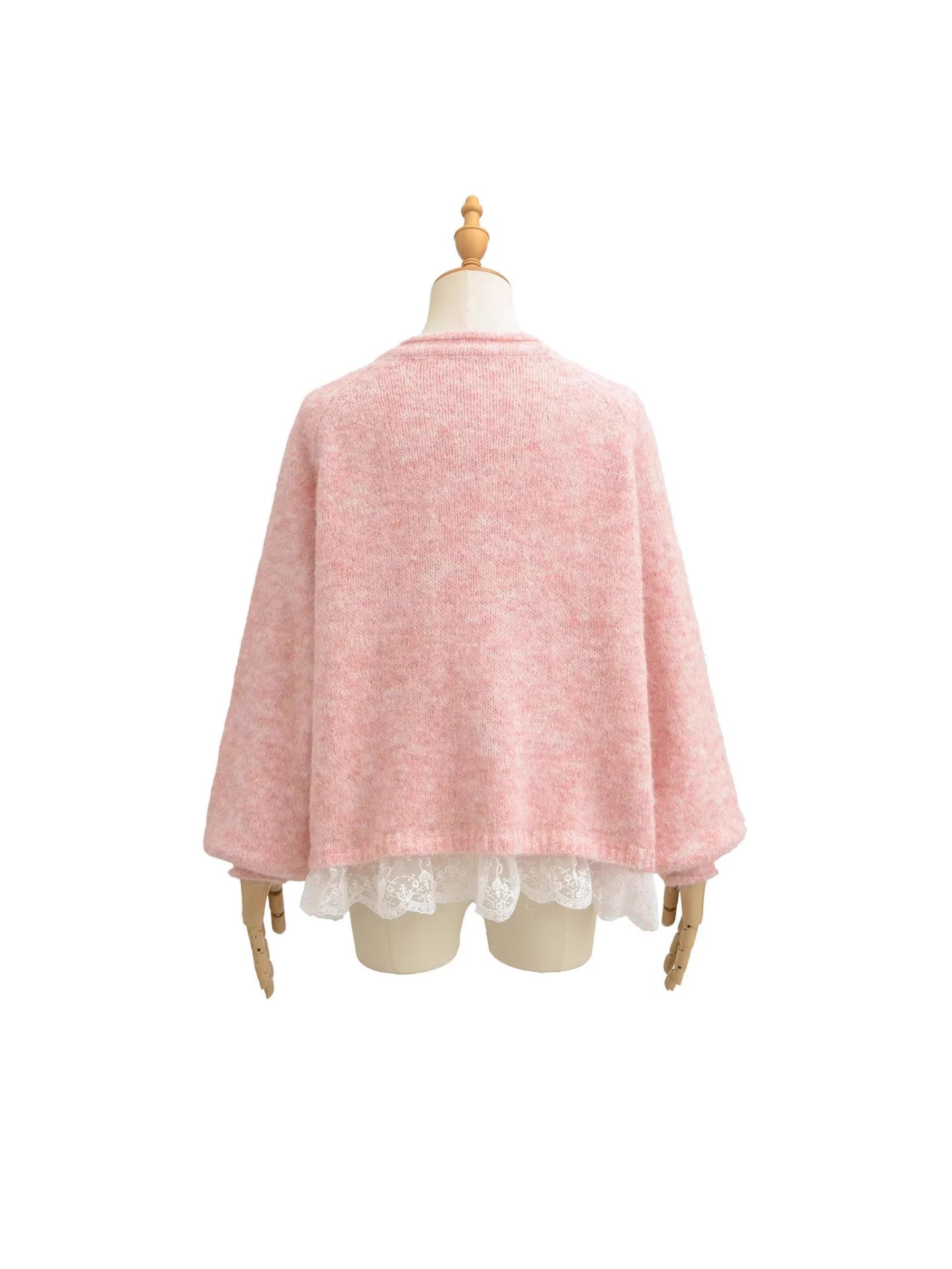 Dames Élégant Gilet en Tricot avec Dentelle et Détails de Bouton Chic und Stil