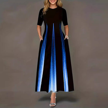 Robe maxi pour femmes avec poches latérales élégantes et éclat luxueux Chic und Stil