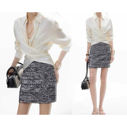Blouse en satin luxueuse pour femmes Chic und Stil