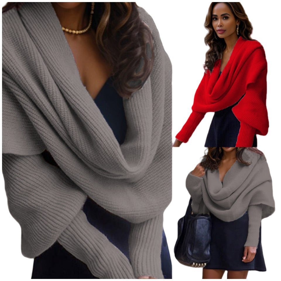 Women Trend Scarf with Elegant Knitting Texture Chic and Style