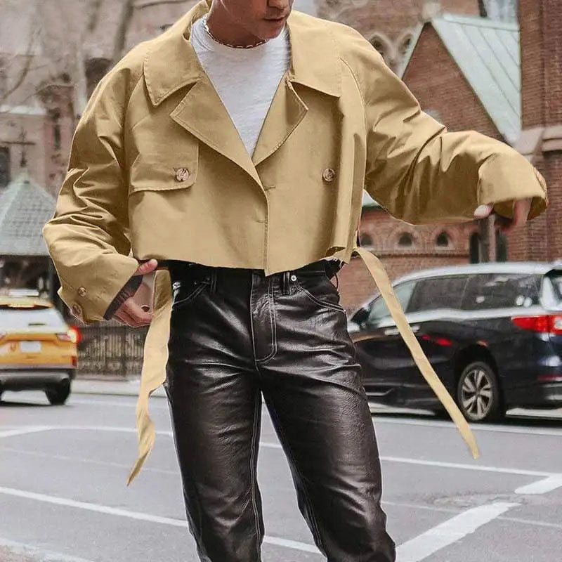 Veste courte pour femmes avec double boutonnage et ourlet à nouer Chic und Stil