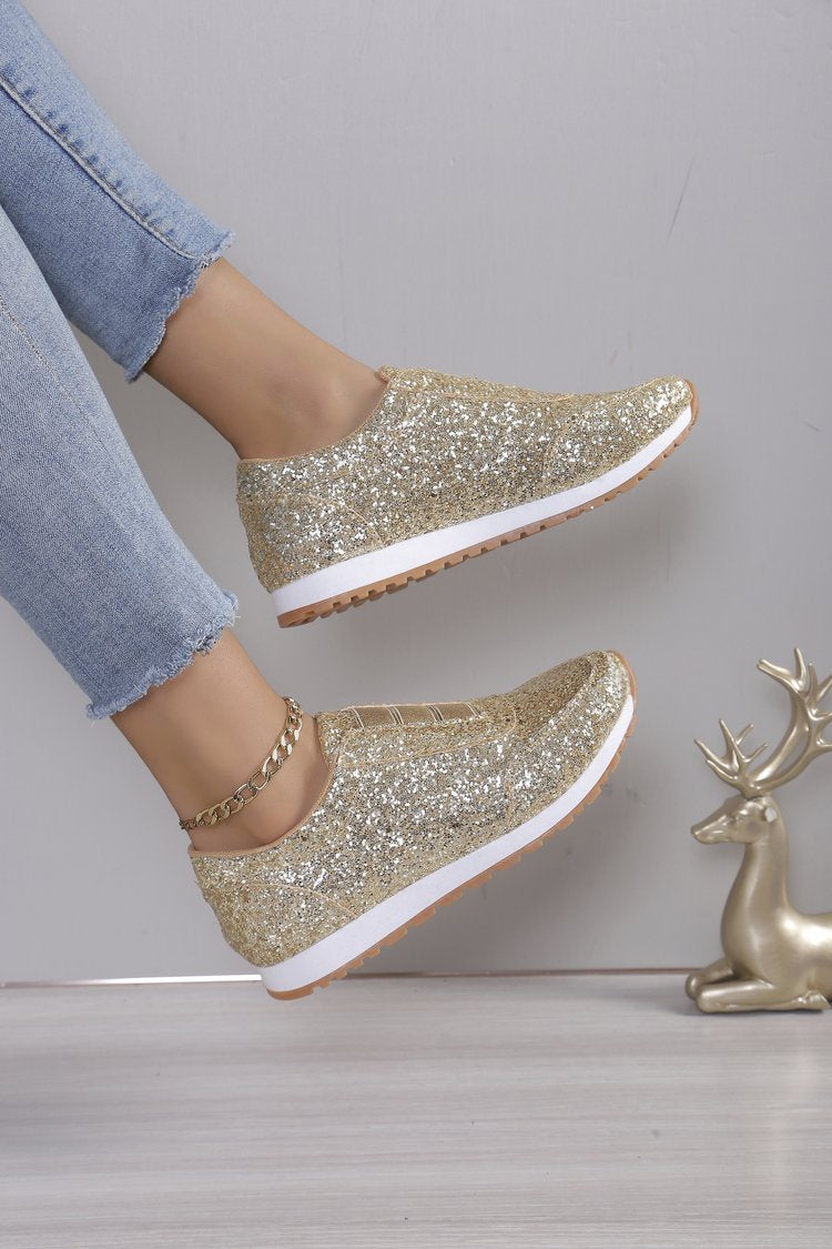 Baskets à Enfiler Brillantes Chic und Stil pour Femmes