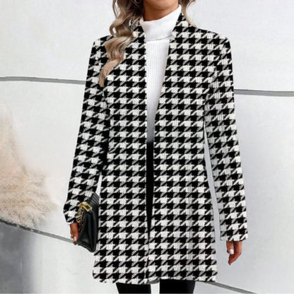 Manteau à carreaux élégant pour femmes Chic und Stil