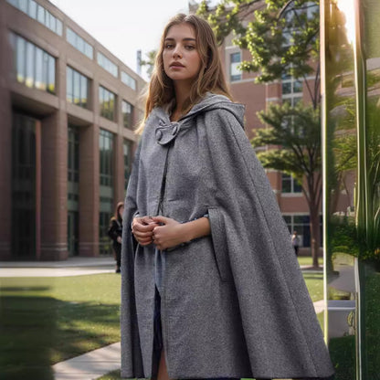 Dames élégante cape à capuche Chic und Stil