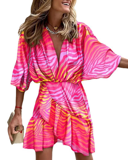 Dames Robe à manches courtes Chic und Stil
