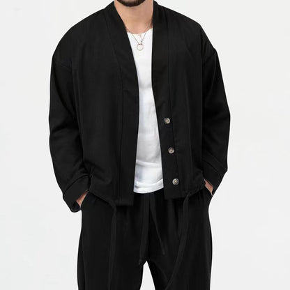 Men's stylish lightweight shirt jacket and casual pants Chic and Style