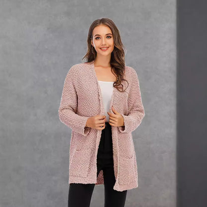 Dames gros tricot cardigan avec manches ouvertes Chic und Stil
