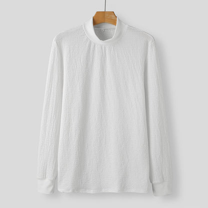 Dames Chemisier élégant à manches longues en tissu texturé et col montant Chic und Stil