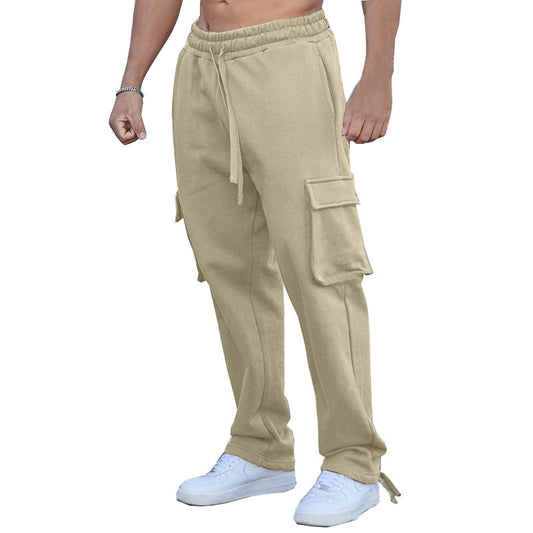 Pantalon cargo pour hommes avec taille élastique et poches fonctionnelles Chic und Stil
