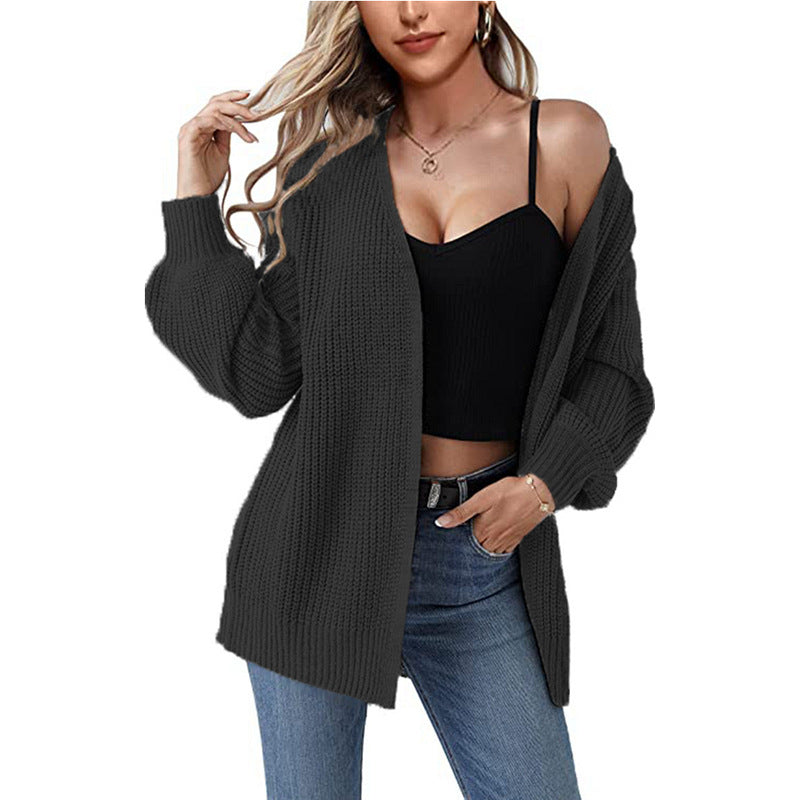 Dames Douce Gilet en Tricot avec Ouvertures Frontales Chic und Stil