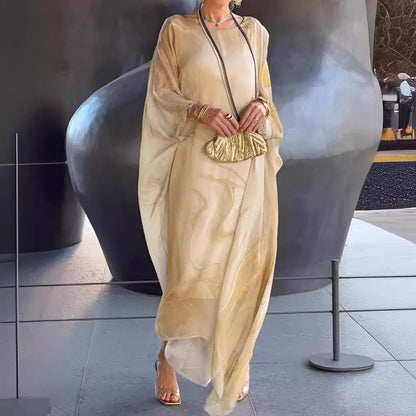 Robe kaftan fluide pour femmes avec un motif accrocheur Chic und Stil