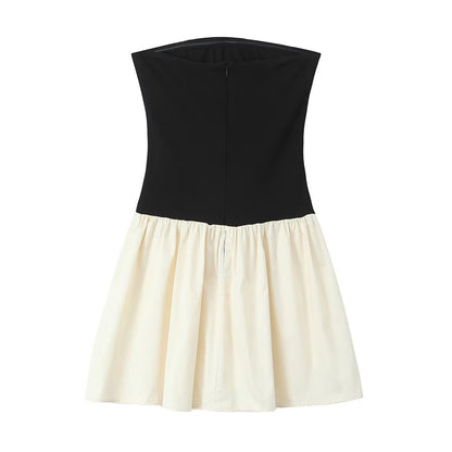 Robe sans bretelles pour dames avec jupe évasée Chic und Stil