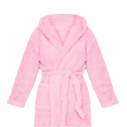 Ladies cozy fleece bathrobe with hood and ears Chic and Style