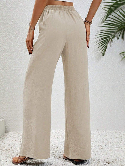 Casual palazzo pants for women with elastic waistband and practical pockets Chic und Stil