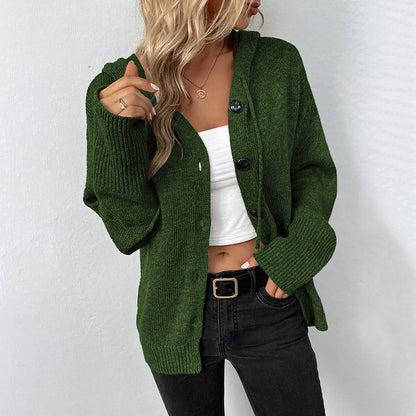 Dame cardigan avec capuche et détails de boutons décoratifs Chic und Stil