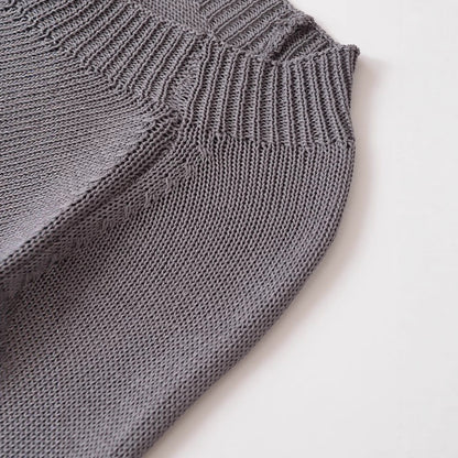 Pull-over en tricot décontracté pour dames avec des détails de boutons et un large col rond Chic und Stil