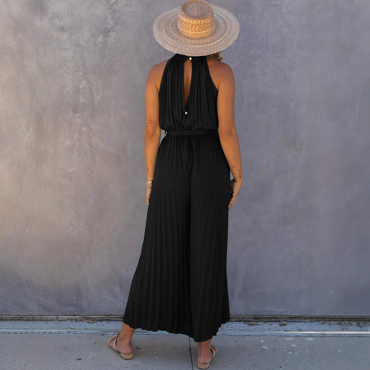 Dames élégant plissé combinaison Chic und Stil