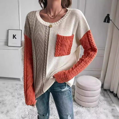 Pull en tricot décontracté pour femmes avec design asymétrique Chic und Stil