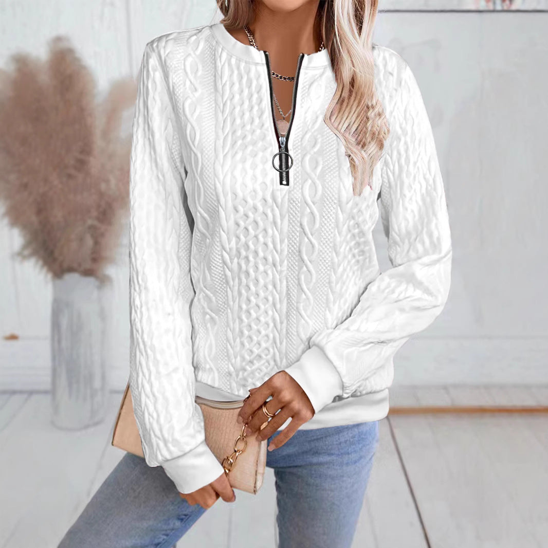 Pull en tricot à fermeture éclair pour femmes Chic und Stil