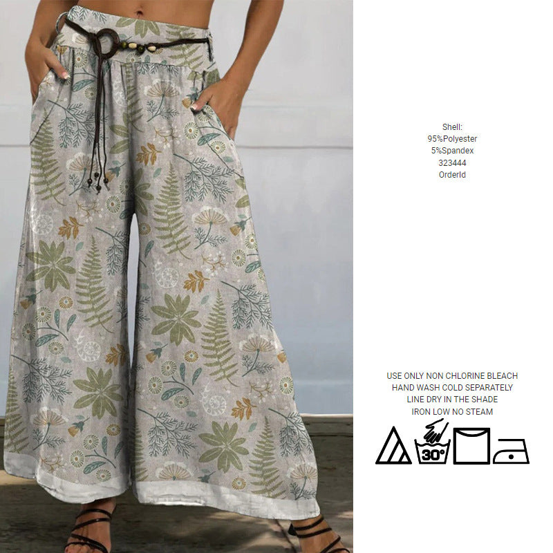Chic and Style large floral casual pants for women