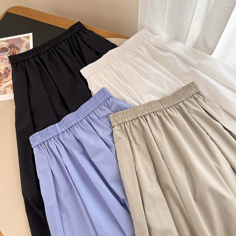 Jupe midi élégante pour femmes avec taille élastique et coupe volumineuse Chic & Stil