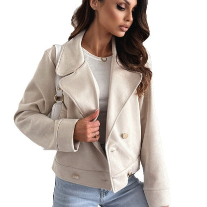 Oversized biker jacket for women in soft synthetic suede Chic und Stil