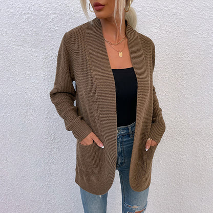 Veste en tricot pour femmes avec coupe décontractée et poches ouvertes Chic und Stil