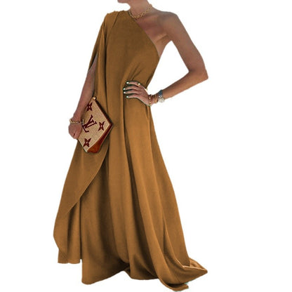 Robe de soirée drapée asymétrique pour femmes Chic und Stil