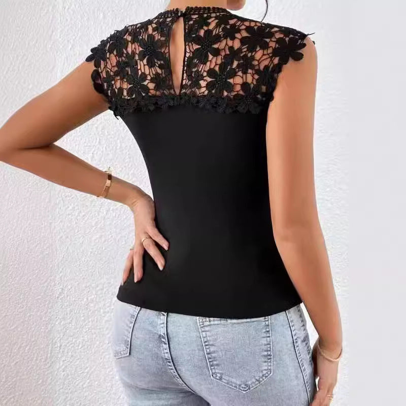 Dames Floral Dentelle Décorée Bodysuit Chic und Stil