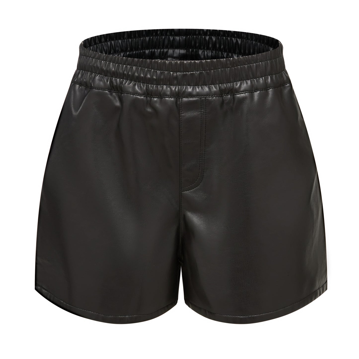 Shorts taille haute mode pour femmes en simili cuir Chic und Stil