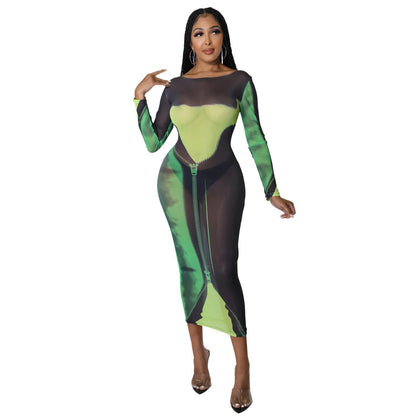 Ladies Chic and Stylish Long Bodycon Dress
