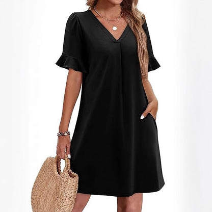 Robe décontractée en lin pour femmes Chic und Stil
