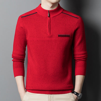 Trendy high collar pullover for men with zipper Chic and Style