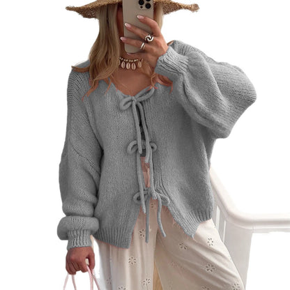 Dame cardigan avec cordon tiré Chic und Stil