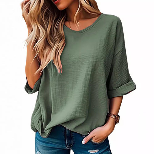 T-shirt oversize décontracté pour femmes avec texture Chic und Stil