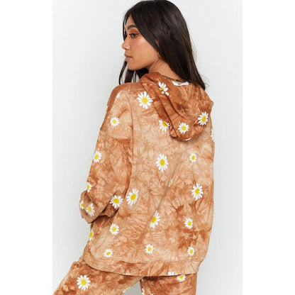 Dames Pull à capuche oversize avec motif floral Chic und Stil