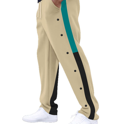 Men's sports pants in fabric with snap details and elastic waistband Chic und Stil