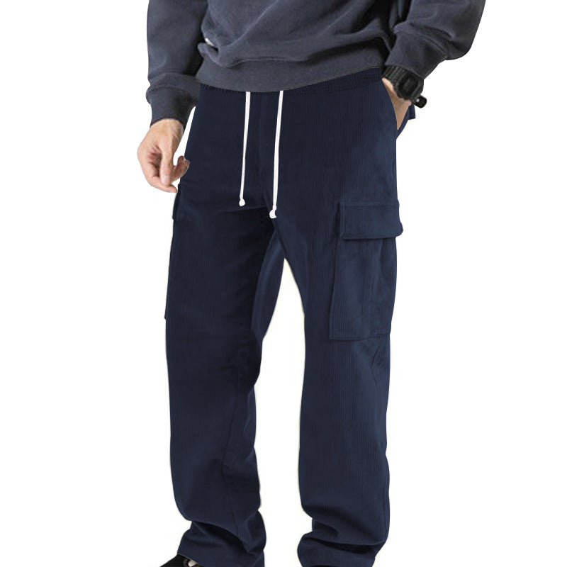 Casual cargo pants for men with elastic waist and practical pockets Chic and Style