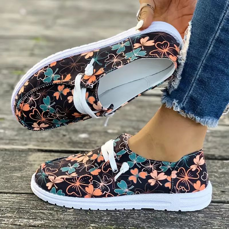 Baskets de loisirs pour femmes Designer avec motif floral et semelle confortable Chic und Stil