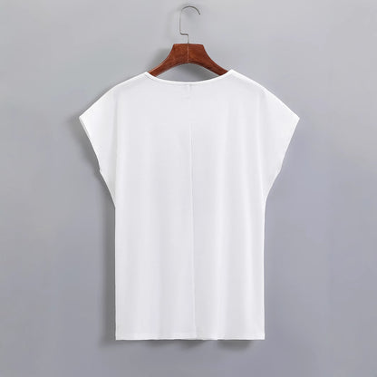 T-shirt pour femmes avec imprimé de lèvres créatif et coupe décontractée Chic und Stil