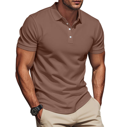 Polo pour hommes à la mode en matériau respirant avec design texturé Chic und Stil