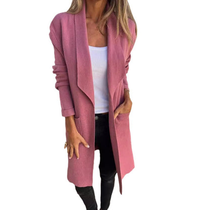 Dames élégant Cardigan en matériau doux et coupe décontractée Chic und Stil