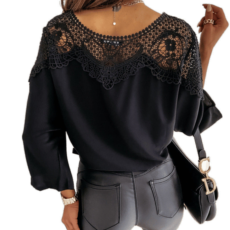 Blouse élégante femme avec dentelle Chic und Stil
